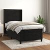 vidaXL Cama box spring con colch&oacute;n cuero sint&eacute;tico negro 90x190 cm