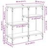 vidaXL Mesa Consola con estante Madera envejecida 80 x 29 x 75 cm