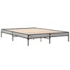 vidaXL Estructura cama madera ingenier&iacute;a metal gris Sonoma 160x200 cm