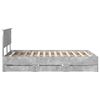 vidaXL Estructura de cama Gris Concreto 135 x 190 cm Madera Ingenieril
