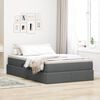 vidaXL Cama con almacenamiento y colch&oacute;n Gris oscuro 120 x 190 cm
