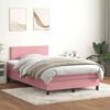 vidaXL Cama box spring con colch&oacute;n terciopelo rosa 120x220 cm