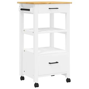 vidaXL Carrito de cocina MONZA madera maciza de pino 48x40x88,5 cm
