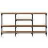 vidaXL Mesa Consola con estante Roble artisan 160 x 29 x 80 cm