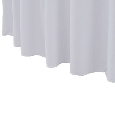 vidaXL Fundas elásticas para mesa 2 uds con falda 180x74 cm blanco