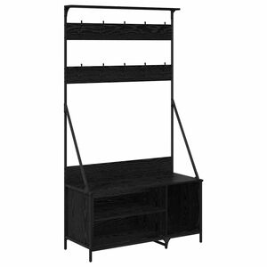 vidaXL Perchero para ropa Roble Negro 100 x 41 x 184 cm