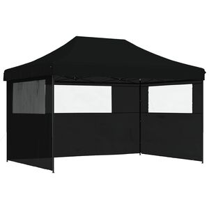 vidaXL Carpa de Fiesta Negro 279 x 410 x 315 cm Tela Oxford