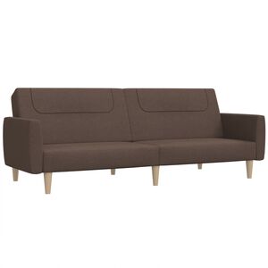 vidaXL Sof&aacute; cama de 2 plazas tela gris taupe