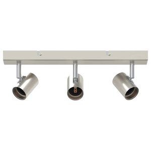 vidaXL Foco de techo con focos N&iacute;quel 38 x 6,5 x 11,5 cm Metal