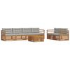 vidaXL Conjunto de sof&aacute;s de exterior 7 pcs Gris Natural y Claro