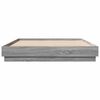 vidaXL Estructura de cama con luces LED gris Sonoma 150x200 cm