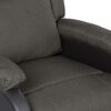 vidaXL Sill&oacute;n reclinable de cuero sint&eacute;tico y tela gris oscuro