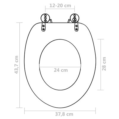 vidaXL Tapa de váter WC de cierre suave MDF diseño de sabana