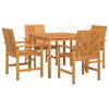 vidaXL Conjunto de Comedor de Jard&iacute;n 5 uds. Marr&oacute;n
