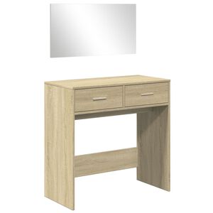vidaXL Tocador con espejo color roble Sonoma 80x39x80 cm
