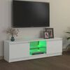 vidaXL Mueble para TV con luces LED blanco 120x30x36 cm