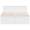 vidaXL Cama con cabecero sin colchón madera maciza blanca 160x200 cm