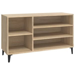 vidaXL Zapatero madera contrachapada roble Sonoma 102x36x60 cm