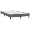 vidaXL Cama box spring con colch&oacute;n terciopelo gris oscuro 120x220 cm