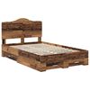 vidaXL Estructura de cama con cabecera Madera vieja 120 x 190 cm