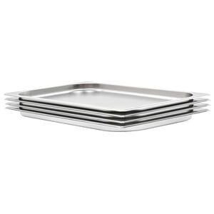 vidaXL Bandejas Gastronorm 4 unidades GN 1/1 20 mm acero inoxidable