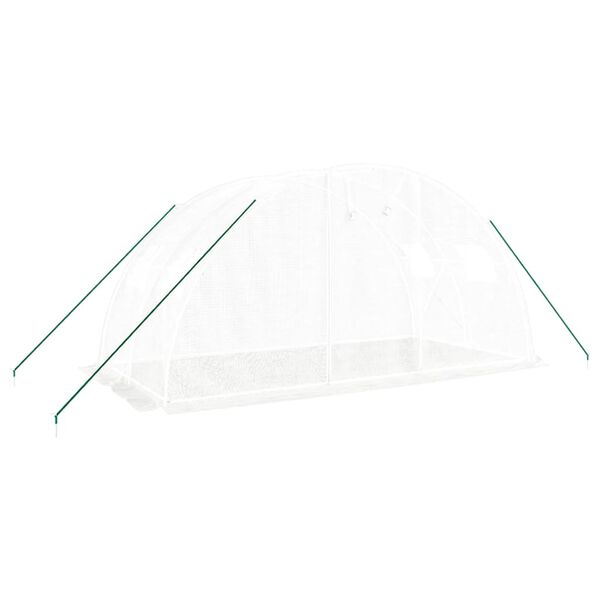 vidaXL Invernadero con estructura de acero blanco 8 m² 4x2x2 m