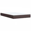 vidaXL Cama box spring con colch&oacute;n tela marr&oacute;n oscuro 120x200 cm