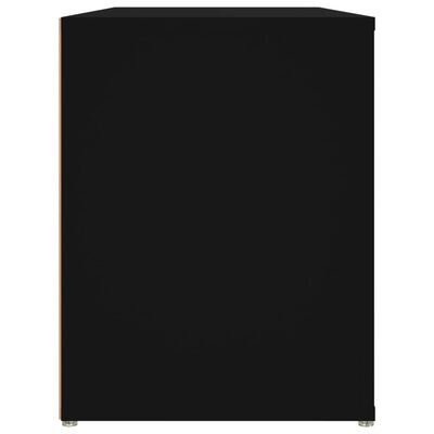 vidaXL Mueble zapatero de madera contrachapada negro 100x35x45 cm