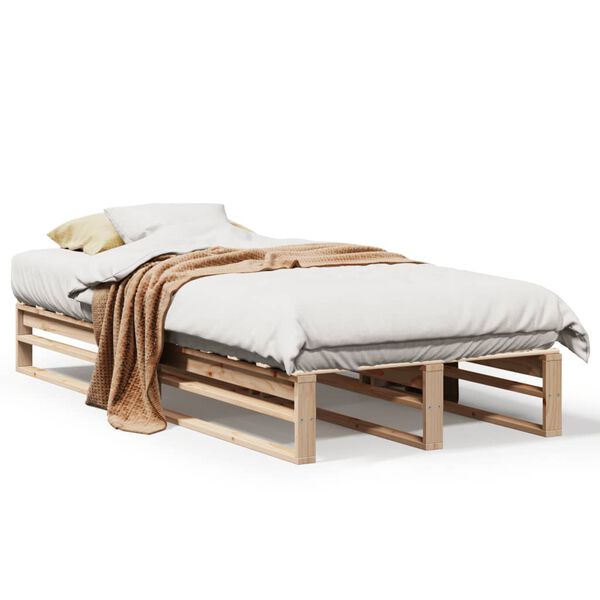 vidaXL Estructura de cama sin colchón madera maciza de pino 90x190 cm