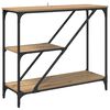 vidaXL Mesa Consola Roble artisan 88,5 x 30 x 75 cm