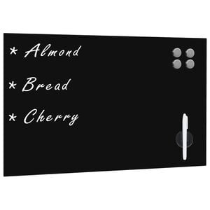 vidaXL Pizarra magn&eacute;tica de pared negra vidrio 60x40 cm