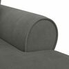 vidaXL Chaise Lounge con Falda con coj&iacute;n Gris oscuro 91 x 157 x 91 cm
