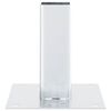 vidaXL Bases para postes cuadradas 4 uds. Plata 46x46 mm