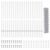 vidaXL Valla con Poste Plateado 1,2 x 25 m Acero