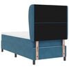 vidaXL Cama tipo Box Spring Azul Oscuro 200 x 100 cm Poli&eacute;ster
