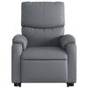vidaXL Sillón reclinable elevable cuero artificial gris