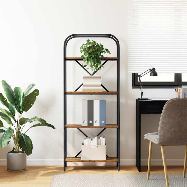 vidaXL Estante de libros Madera vieja 60 x 30 x 146 cm