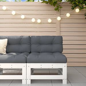 vidaXL Sof&aacute; central con cojines madera maciza de pino blanco
