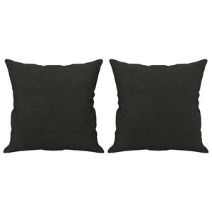 vidaXL Cojines decorativos 2 uds tela negro 40x40 cm