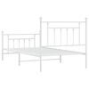 vidaXL Estructura cama sin colchón con estribo metal blanco 100x190 cm