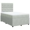 vidaXL Cama box spring con colch&oacute;n terciopelo gris claro 120x190 cm