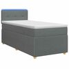 vidaXL Cama box spring con colch&oacute;n Gris oscuro 80 x 200 cm Tela