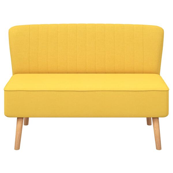 vidaXL Sof&aacute; de tela amarillo 117x55,5x77 cm