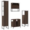 vidaXL Set de muebles ba&ntilde;o 4 pzas madera contrachapada roble marr&oacute;n