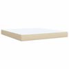vidaXL Cama box spring con colch&oacute;n tela color crema 180x200 cm