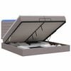 vidaXL Cama tipo otomana con colch&oacute;n y LED Topo 200 x 200 cm Tela