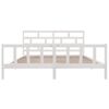 vidaXL Estructura de cama madera maciza blanco Super King 180x200 cm