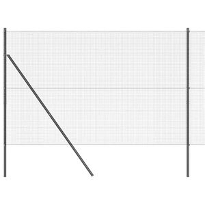 vidaXL Poste de Valla Gris