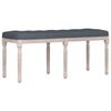 vidaXL Banco de terciopelo gris oscuro 110x40x49 cm