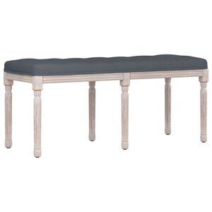 vidaXL Banco de terciopelo gris oscuro 110x40x49 cm